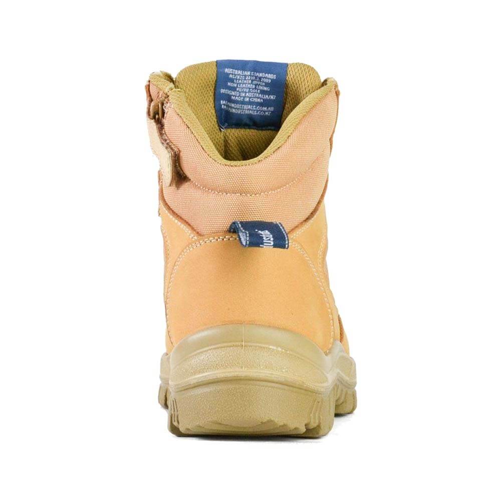 Bata Zippy Lace Zip Safety Ankle Boots Wheat - Image 6