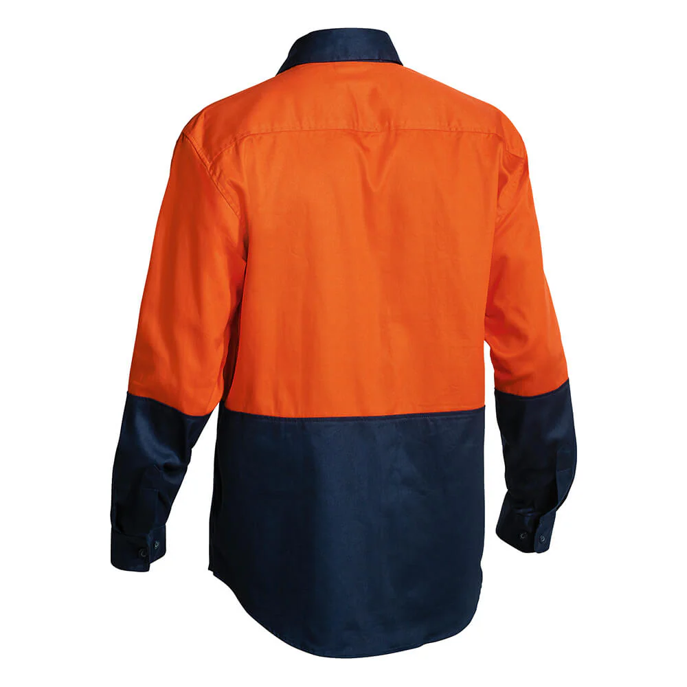 Bisley BS6267 Hi-Vis Cotton Drill Shirt Long Sleeve - Image 7