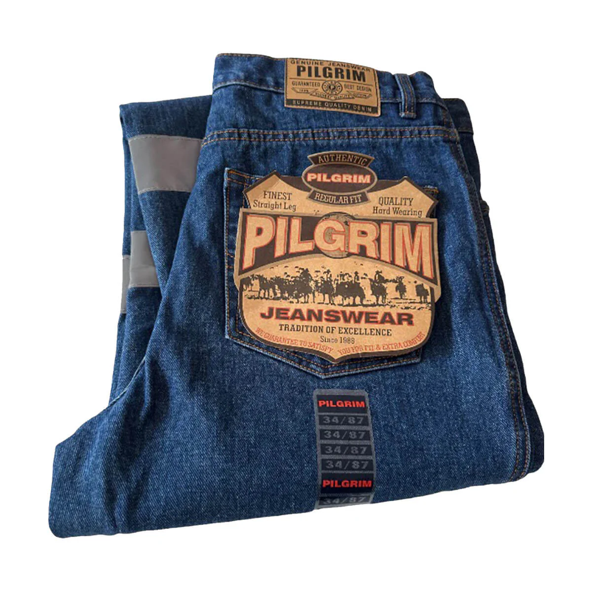 Pilgrim 1012 Taped Rigid Denim Jean - Short Leg - Image 3